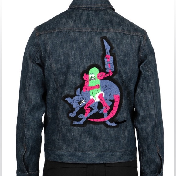 NWT Naked and Famous Pickle Rick “Solenya” Denim Jacket/Classic Fit Size Small - Picture 3 of 10
